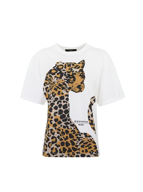 T-shirt Viterbo in cotone con stampa Leopardo WEEKEND MAX MARA | 2415971032600005